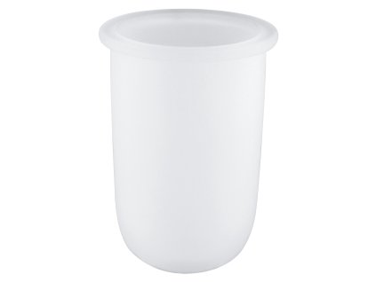 Náhradná nádoba Grohe Essentials pre WC kefu / 40 393 / sklo / daVinci saténová biela