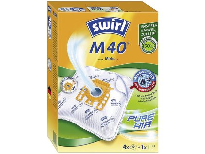 Vrecká do vysávača Swirl M40 MicroPor plus / antialergický filter / 4 ks / biele