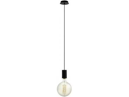 Závesné stropné svietidlo Eglo Pozueta / 60 W / výška 110 cm / čierna