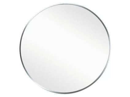 Okrúhle nástenné zrkadlo Levi Ø 80 cm / sklo / kov / strieborná
