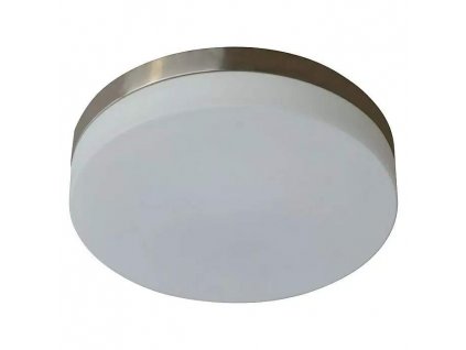 Okrúhle stropné svietidlo / 60 W / 24 cm / chróm / biela