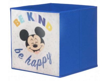 Detský textilný úložný košík Living / 32 x 32 x 32 cm / modrý / Disney Mickey &amp; Friends