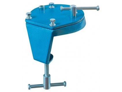 Otočná stolová svorka pre zverák Heuer / šírka čeľustí 100 mm / modrá