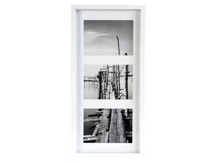 Drevený rám obrazu Accent Aura / 3 / 23 x 50 cm / drevo / biela