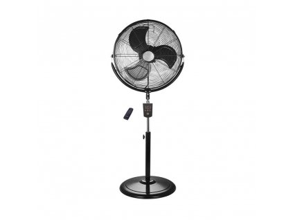 Stojanový ventilátor s diaľkovým ovládaním / 120 W / Ø 45 cm / čierny