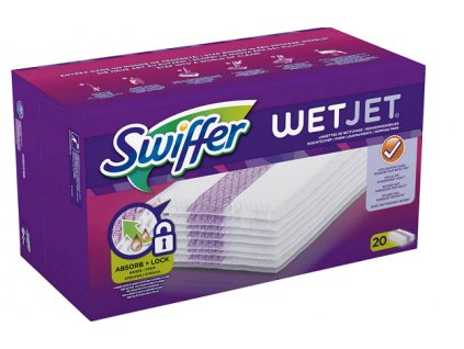 Náhradné čistiace utierky pre mop Swiffer Wet Jet / 20 ks