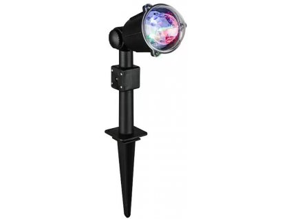 Vonkajšie zemné LED osvetlenie / 3 W / výška 47 cm / RGB / čierna