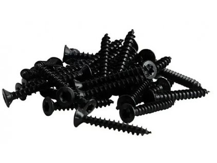 Montážne skrutky pre drevené dosky FibroTech / 100 ks / 4,2 × 30 mm / čierne