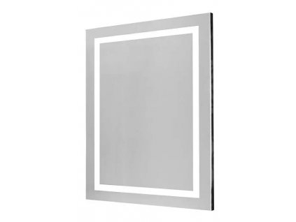 Nástenné zrkadlo Space light s LED svetlom / 60 x 80 cm / vypínač / LED svetlo / 970 lm / MDF / zrkadlové sklo