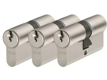 3x profilová dverová vložka Abus E20 / 6-pinová cylindrická vložka / 30 mm / 5 kľúčov / oceľ