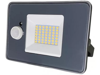 LED reflektor so senzorom pohybu / dosah 7 m / 10 W / čierny