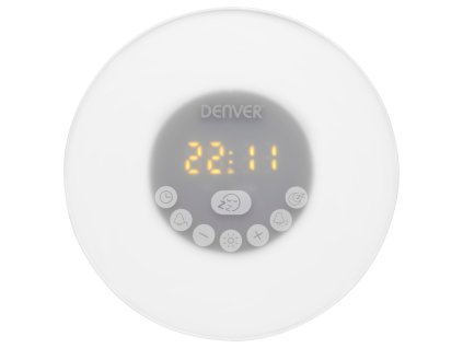 Rádiobudík Denver CRLB-400 / Bluetooth / MicroSD / LED displej / strieborná/biela