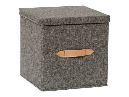 Úložný box s vekom Store It Premium / skladací / 30 x 30 x 30 cm / rukoväť / sivý