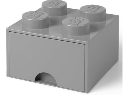 Úložný box LEGO 4 so zásuvkou / 4,7 l / plast / sivá