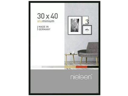 Fotorámik Nielsen / hliník / sklo / 30 x 40 cm / čierny