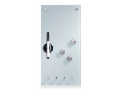 Magnetická popisovacia tabuľa Zeller 11610 / 20 x 40 x 4 cm / sklo / biela