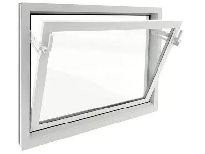Výklopné okno / 100 x 60 cm / 2 polohy / biele