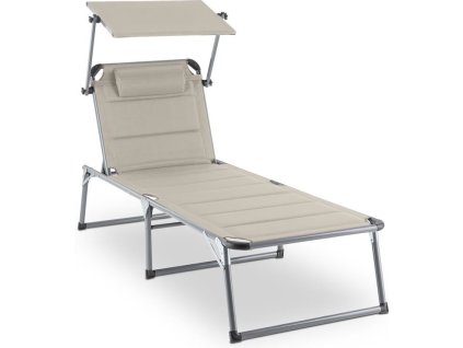 Blumfeldt Amalfi Creamy Beige Lehátko 70x37x200cm sluneční clona,béžová barva