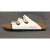 Zdravotní pantofle korkové kožené Birkenstock Papilio Florida White vel. 39