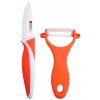 Bergner Cera-Bio 2-dielna sada škrabky a noža / ergonomická rukoväť / biela / oranžová