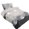 3-dielna posteľná bielizeň Pompas / mikroplyš / 2 ks 70 x 90 cm / 220 x 200 cm / 100% polyester / béžová / sivá