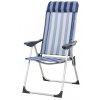 Kempingová stolička / nosnosť 120 kg / modrá/biela