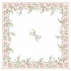 Duni Dunicel® dekoratívny papierový obrus / 84 x 84 cm / motív Rose Glory / biela/ružová