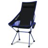 Skladacia kempingová stolička Kesser K-CS-1194 / nosnosť 120 kg / čierna/modrá