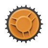 Náhradné kolesá pre robotické kosačky WORX / 1 pár / ⌀ 20,5 cm / oranžová