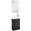 Súprava kúpeľňového nábytku 40 cm / spodná skrinka / umývadlo / zrkadlo / matná čierna
