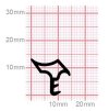 Tesnenie pre oceľové rámy Dollex pre medzery do 7 mm / šírka drážky 2-4 mm / profil 013-01 / 5 m / biela