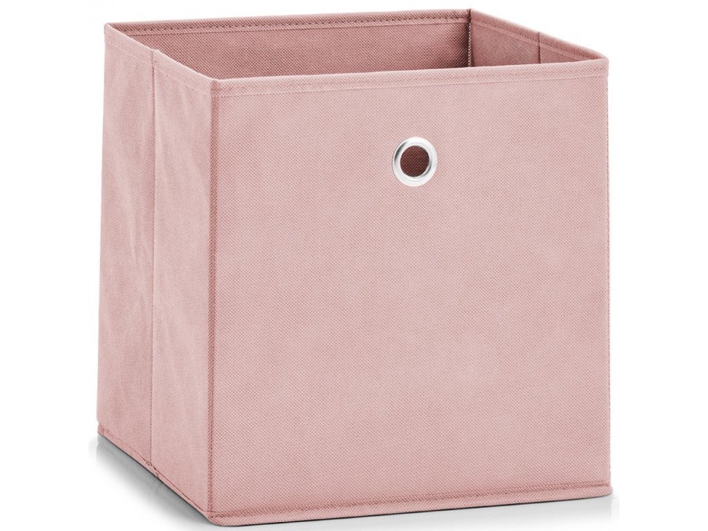 Růžový úložný box, 28 x 28cm, ZELLER-EMAKO.cz