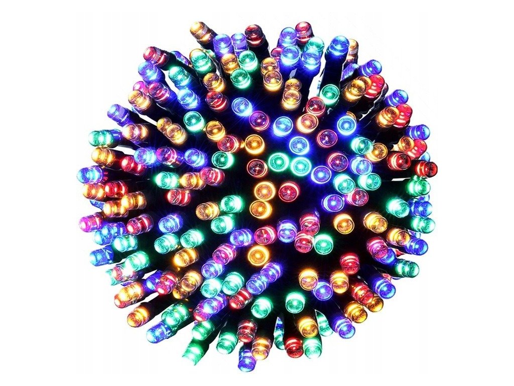 Dekorativní 100 LED vánoční světla, vícebarevné