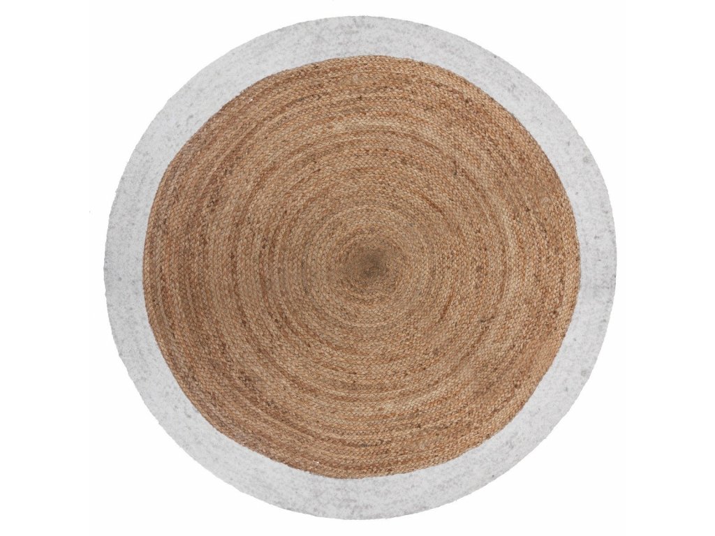 Jutový koberec, kulatý, O 120 cm