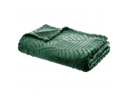Zelená deka 3D PALM EFFECT, 125 x 150 cm