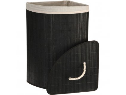 Bmabusový koš na prádlo ve skandinávském stylu, 72l, v černé barvě