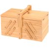 Dřevěný box na šicí potřeby - klasický s 5 přihrádkami