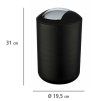 Koupelnový koš BRASIL BLACK - 6,5 l, WENKO