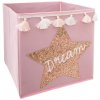 Úložný box na hračky DREAM, růžový, 30 x 30 x 30 cm