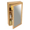 Koupelnová skříňka se zrcadlem, 35 x 60 cm, bambus, VENKO