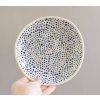 Dezertní talíř 17cm - modře tečkovaný se srdíčkem