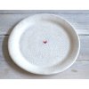 Jídelní talíř 25cm - čárkovaný se srdíčkem