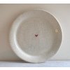 Jídelní talíř 25cm - čárkovaný se srdíčkem
