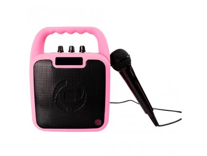 partyhoejttaler mikrofon bluetooth pink celly big