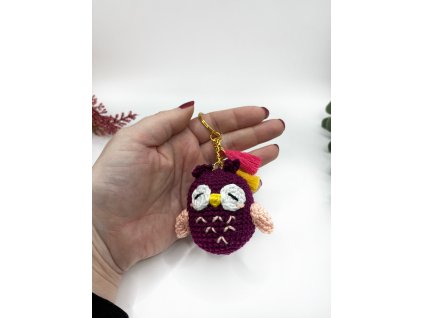 háčkovaná klíčenka - sovička