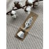 Macrame klíčenka šedá