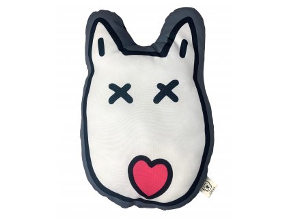 Polštář HLAVA šedá - Pillow HEAD grey