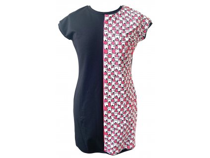 šaty HLAVY růžová - Dress HEADS pink