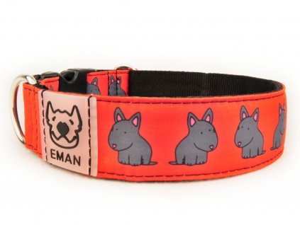 Obojek BULIK ČERNÝ - Collar BULLIE BLACK (4 CM)