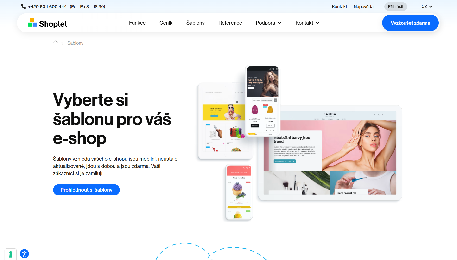 Ukázka prostředí Shoptet